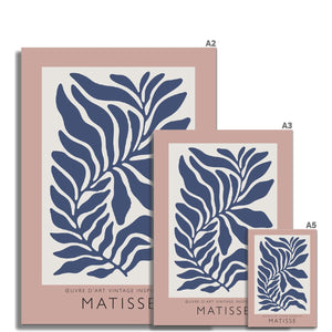 MATISSE COLLECTION | FLOWER | LIGHT BLUE & PINK | ART PRINT