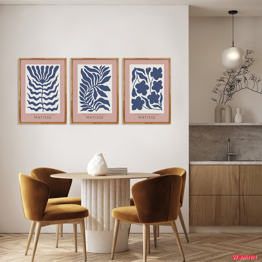 MATISSE COLLECTION | FLOWERS | PINK & BLUE | ART PRINT
