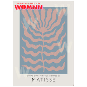 MATISSE COLLECTION | FLOWER | LIGHT BLUE & PINK | ART PRINT