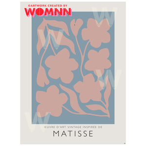 MATISSE COLLECTION | FLOWERS | LIGHT BLUE & PINK | ART PRINT