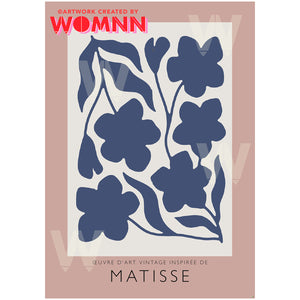 MATISSE COLLECTION | FLOWERS | PINK & BLUE | ART PRINT